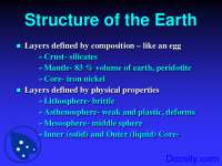 Structure of the Earth - Dynamic Earth - Lecture Slides - Docsity