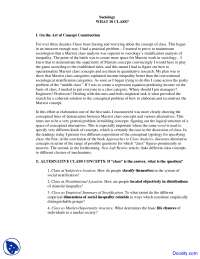 What is Class - Introduction to Sociology - Lecture Notes - Docsity