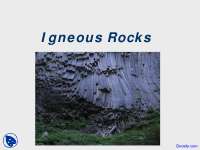 Igneous Compositions - Dynamic Earth - Lecture Slides