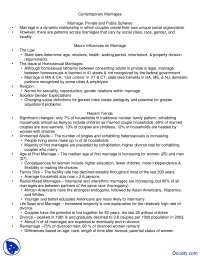 Marriage: Patterns, Influences, and Trends