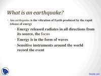 Introduction to Earthquakes - Dynamic Earth - Lecture Slides | Slides ...