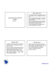 Asian Americans in the 20th Century: Anti-Asian Laws and Immigration