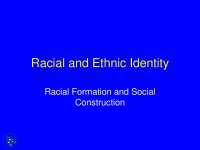 Racial and Ethnic Identity - Race and Ethnicity - Lecture Slides - Docsity