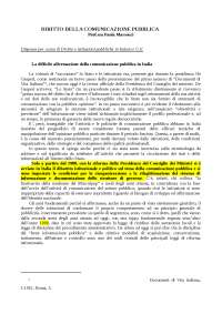 Diritto della comunicazione pubblica - Appunti di diritto dell'informazione - marsocci