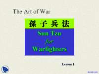 The Art of War - Theory and Nature of War - Lecture Slides