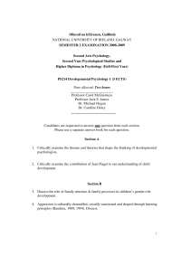 Developmental Psychologists - Developmental Psychology - Exam