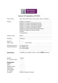 Technology and Management - Electronic Business - Exam