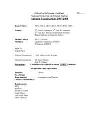 Transaction and Network Security - Electronic Business - Exam