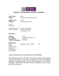Unit Root Process - Financial Econometrics - Exam