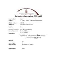 Electronic Commerce - Electronic Business Strategy - Exam