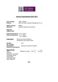 Mode of Transmission - Business Data Communications - Exam - Docsity