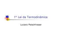 1ª Lei da Termodinâmica - Exemplo: Metabolismo Ser Humano