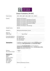Globalisation - Management Information Systems - Exam - Docsity