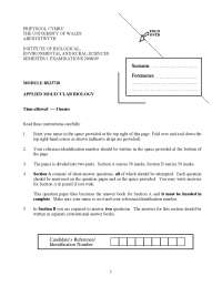 Plant Transformation Technique - Applied Molecular Biology - Exam