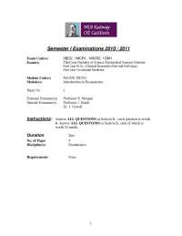 Sample Median - Introduction to Biostatistics - Exam