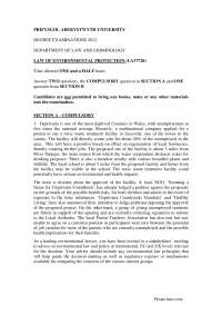 National Average - Law of Environmental Protection - Past Exam