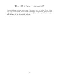 Consumption Level - Advanced Theory Field - Past Exam