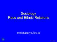 Logistics - Race and Ethnicity - Lecture Slides