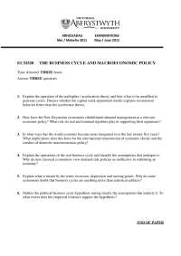 Acceleration - Business Cycle and Macroeconomic Policy - Past Exam