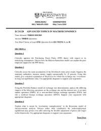 Samuelson Model - Advanced Topics in Macroeconomics - Past Exam