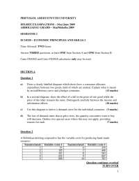 Economics Exam: May/June 2009 - Prifysgol Aberystwyth University