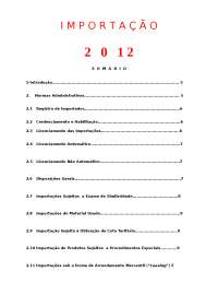 Importação 2012