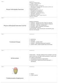 Phylum Arthropoda | ZOL 306 - Invertebrate Biology