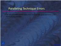 Paralleling Technique Errors - Dental Radiology - Lecture Slides