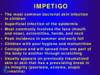 Introduction to Impetigo - Dermatology - Lecture Slides
