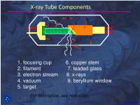X Ray Machine and Tube Components - Dental Radiology - Lecture Slides