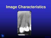Image Characteristics - Dental Radiology - Lecture Slides