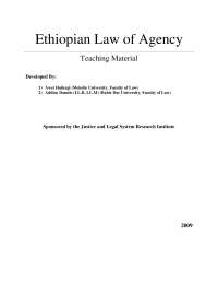 Agency Law - Law - Notes