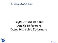 Paget Disease of Bone - Dental Radiology - Lecture Slides