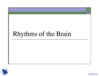 Rhythms of the Brain - Mind, Brain and Behaviour - Lecture Slides