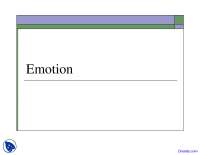 Emotion - Mind, Brain and Behaviour - Lecture Slides