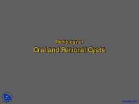 Radiology of Oral and Perioral Cysts - Dental Radiology - Lecture Slides