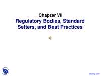 Regulatory Bodies - Corporate Governance and Ethics - Lecture Slides