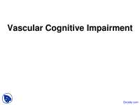 Vascular Cognitive Impairment - Introduction to Geriatrics - Lecture Slides