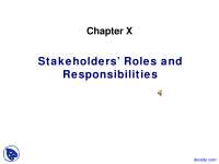 Stakeholders - Corporate Governance and Ethics - Lecture Slides