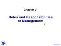 Roles and Responsibilities - Corporate Governance and Ethics - Lecture Slides