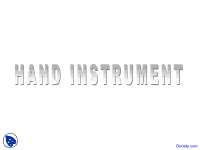 Dental Instruments - Operative Dentistry - Lecture Slides
