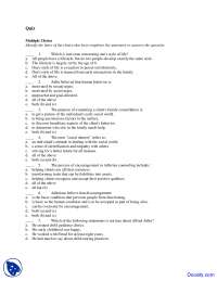 Adlearian - Theories of Counseling - Quiz
