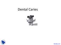 Dental Caries - Operative Dentistry - Lecture Slides
