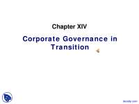 Governance Structure  - Corporate Governance and Ethics - Lecture Slides