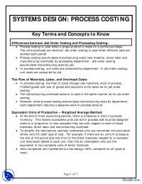 Process Costing - System Designs in Accounting - Lecture Notes - Docsity