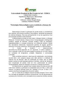 Estratégias biotecnológicas para resistência a doenças da macieira