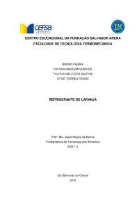 refrigerante de laranja - processo