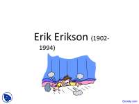 Erik Erikson - Personality Theory - Lecture Slides