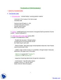 Genetics of Child Development - Developmental Psychology - Lecture Notes