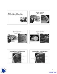 MRI of Shoulder - Radiology - Lecture Slides